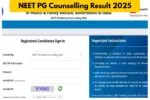 NEET PG Counselling Result 2025