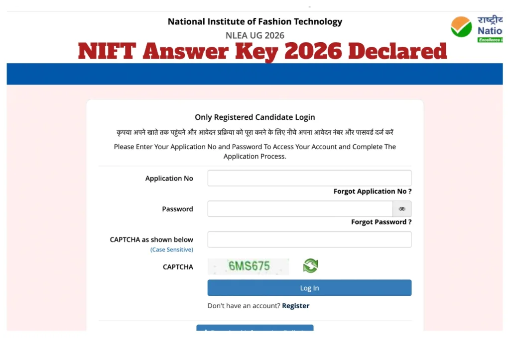 Nift Answer Key 2026 Declared