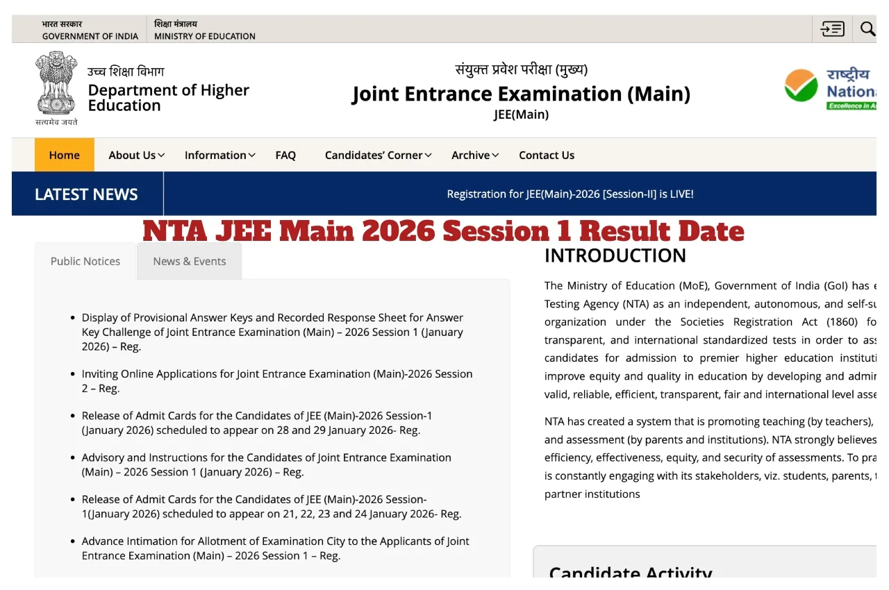 JEE Mains Result 2026 Update – Session 1 Scores on February 16, How to Calculate Percentile and Rank?