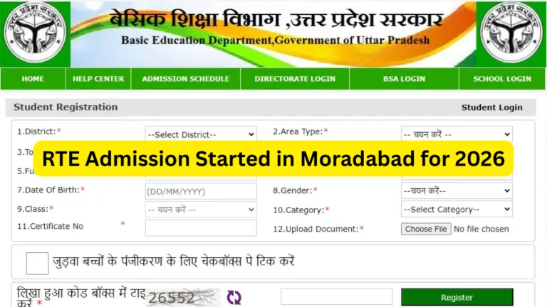 RTE Admission Started in Moradabad for 2026
