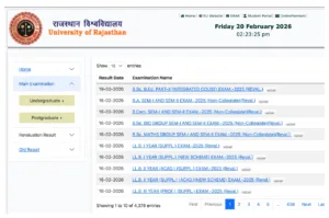 Rajasthan University Result 2026 Announced - How to Download Marksheet UG/PG Semester at uniraj.ac.in in Education category