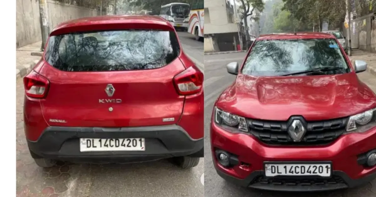Renault Kwid – An Automatic Red model for ₹1.95 lakh, driven just 31,000 km
