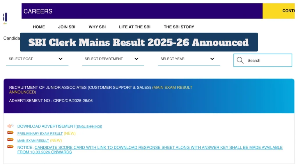 SBI Clerk Final Result 2026 – Qualified for Mains? Know Why the Local Language Test is Mandatory