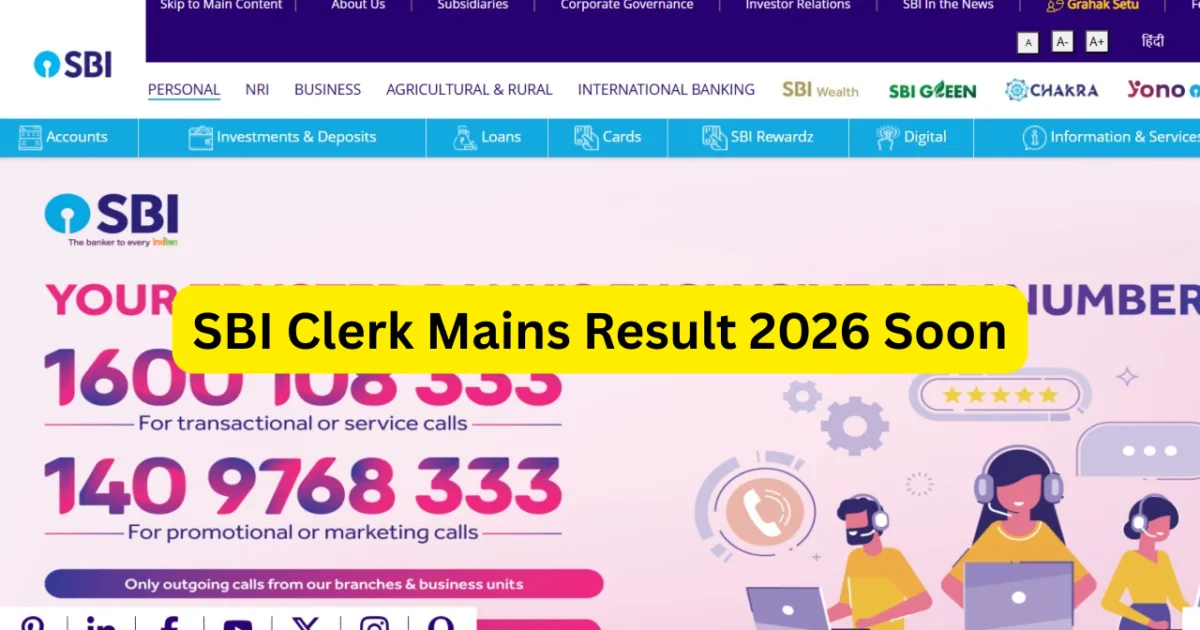 SBI Clerk Mains Result 2026 Soon