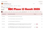 SSC Phase 13 Result 2026