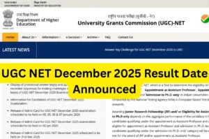 UGC NET December 2025 Result Date Announced - Assistant Professor JRF Result Check ugcnet.nta.nic.in