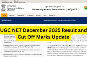 UGC NET December 2025 Result and Cut Off Marks Update : Official Website  ugcnet.nta.nic.in in Education category