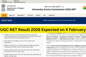 UGC NET Result 2026 Expected on 4 February - Scorecard Download ugcnet.nta.nic.in in Education category