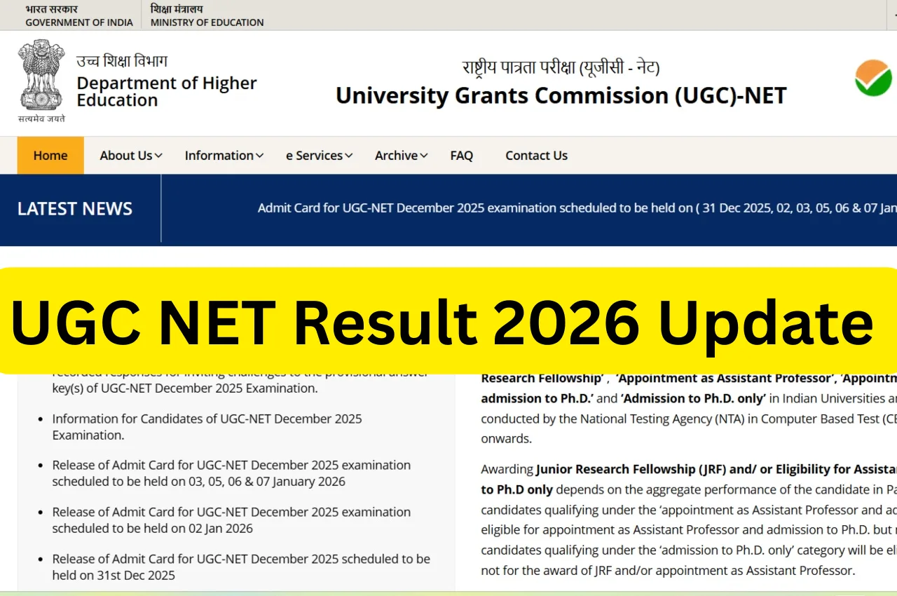 UGC NET Result 2026 Update