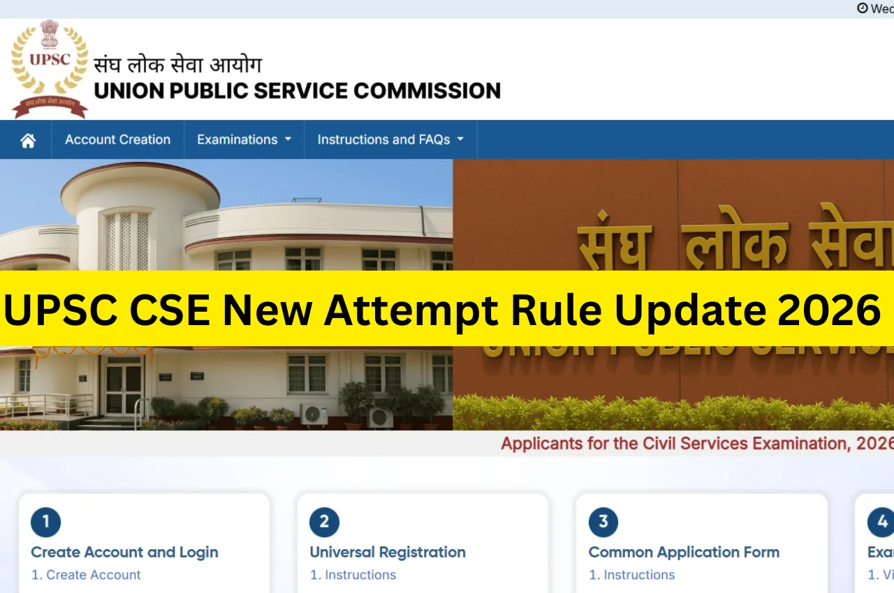 UPSC CSE New Attempt Rule Update 2026