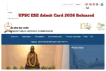 UPSC ESE Admit Card 2026 Released