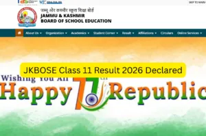JKBOSE Class 11 Result 2026 Declared – Check Scorecard Online jkbose.jk.gov.in