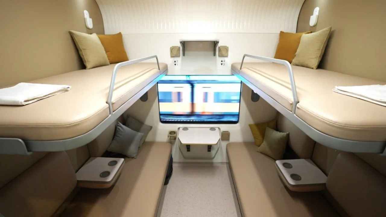 Vande Bharat Sleeper Coach Interior Look Photos