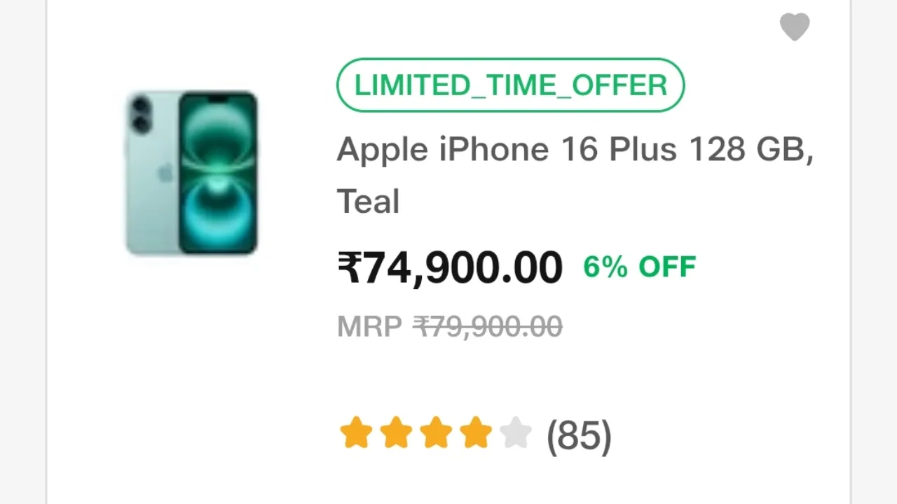 Digital Mobile Days Sale—Buy iPhone 16 Plus & Save Rs 5000! Offer Valid Until 8th Feb! - Times Bull