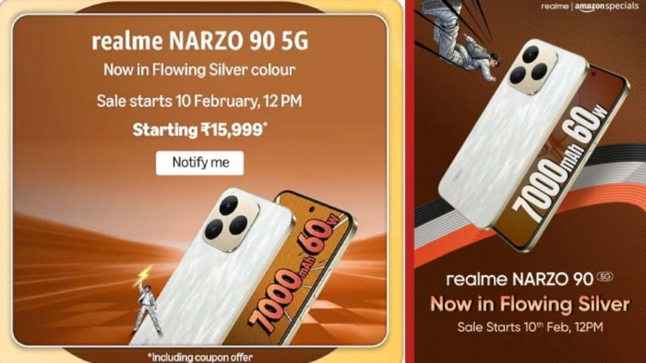 Realme Narzo 90 5G New Color Variant Sale on 10th Feb for Rs 15999 From Amazon - Times Bull