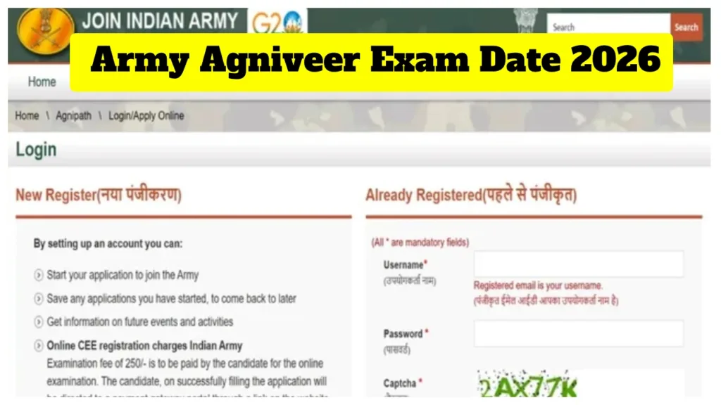 Army Agniveer Exam Date 2026 – Apply by April 1 at joinindianarmy.nic.in, Here Direct Link