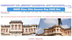 BSEB Class 10 Answer Key 2026 Announced - Direct Link to Raise Objections Before March 13 at biharboardonline.com in Education category