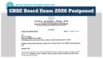 CBSE Board Exam 2026 Postponed – Class 10 & 12 New Dates to be Announced Soon