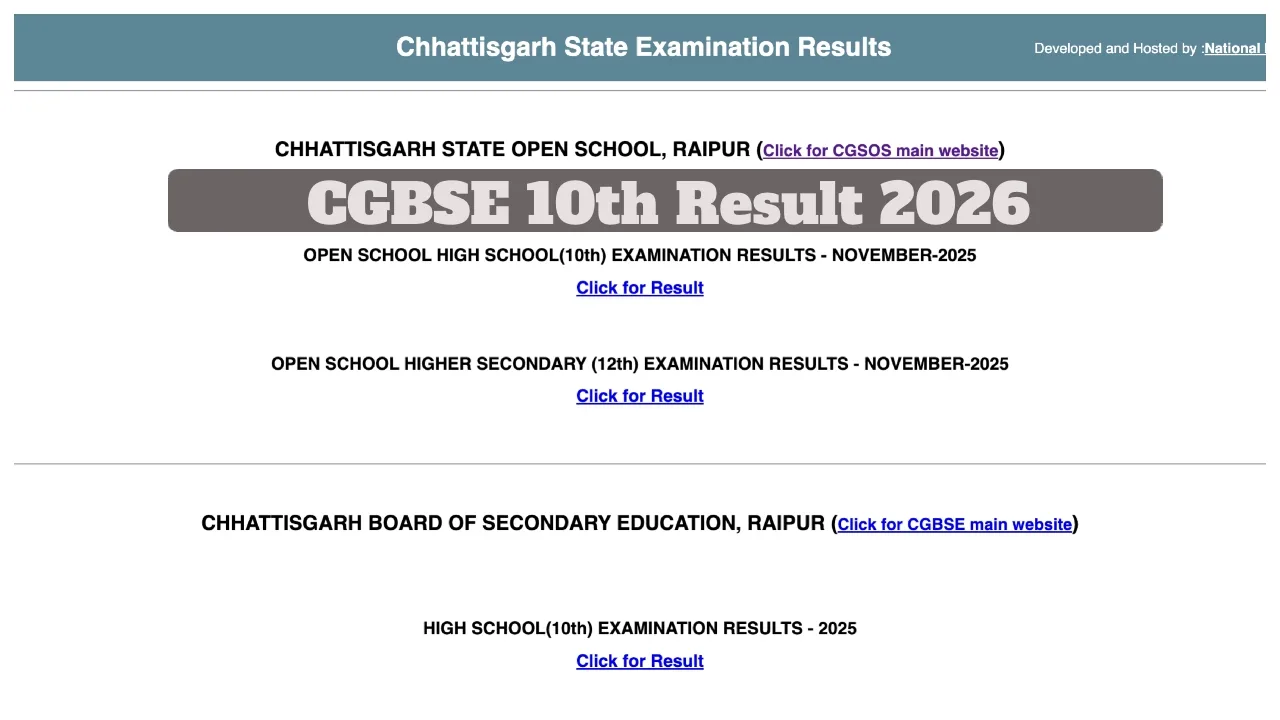 CGBSE Board Result 2026 – How to Check Chhattisgarh 10th Scores via Mobile & Roll Number, Here Direct Link