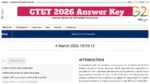 CTET Answer Key 2026 Updates – CBSE Feb Session Key Likely Announced March 4 at ctet.nic.in