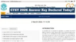 CTET Answer Key 2026 Released March 2? How to Download at ctet.nic.in, Objection Fee Details