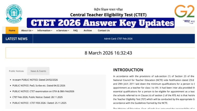 CTET Answer Key Announced Soon – How to Challenge Questions at ₹1,000 Fee Per Challenge at ctet.nic.in
