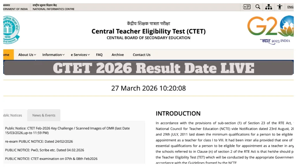 CBSE CTET Result 2026 LIVE – Declare Paper 1 & 2 February Session Results by March 31 at ctet.nic.in? Here Simple Steps