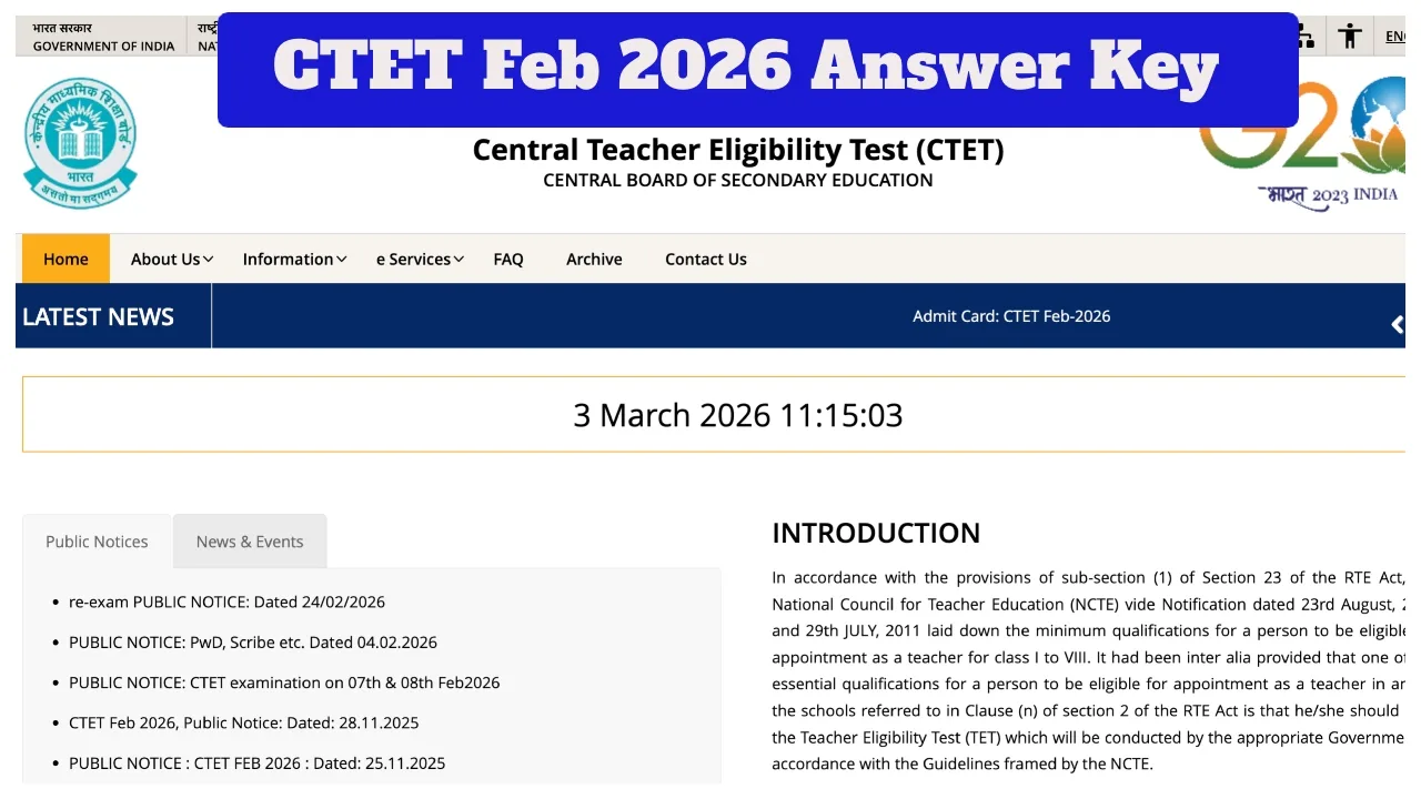Ctet Feb 2026 Answer Key