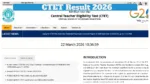 CTET Result 2026 – How to Check CTET Feb Score By Roll Number Login and Passing Marks