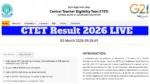 CTET Result 2026 LIVE