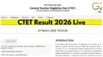 CTET Result 2026 Live – How to Download CBSE CTET Feb Marksheet via DigiLocker, Here Latest Update