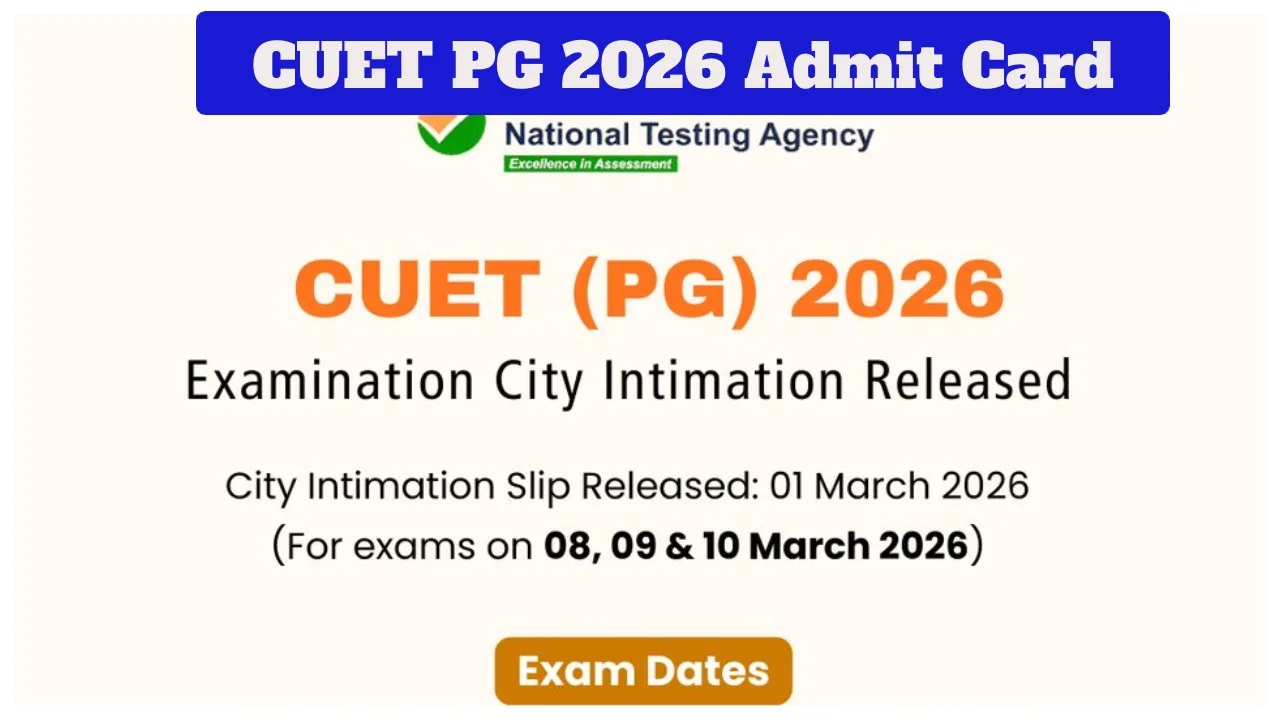 Cuet Pg 2026 Admit Card