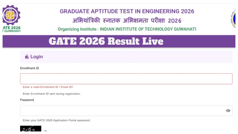 GATE 2026 Result Live – How to Check Score at gate2026.iitg.ac.in, Here Direct Link