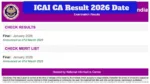 ICAI CA Result 2026 Date Announced – How to Check Scorecard on March 8 at icai.nic.in