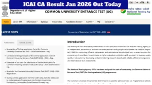 ICAI CA Result Jan 2026 Announced Today - Download Scorecard at icai.nic.in in Education category