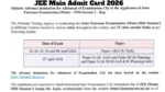 JEE Main Admit Card 2026