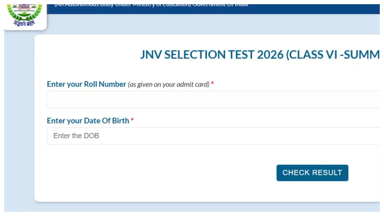 Navodaya Vidyalaya Selection List Released at navodaya.gov.in; Check Your Roll Number Now
