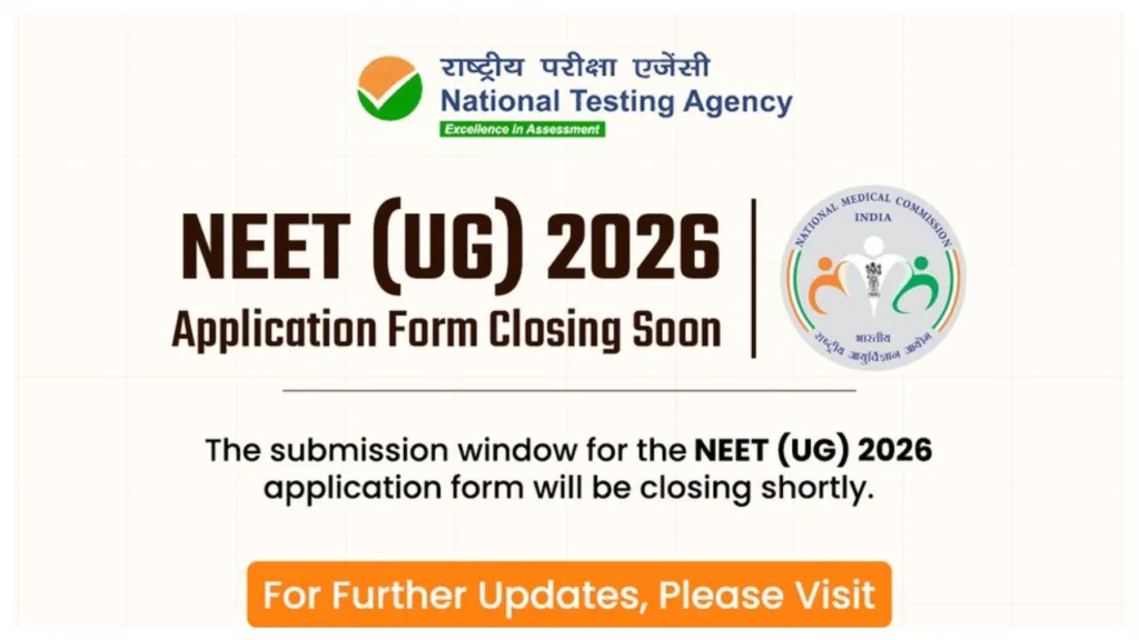 NEET UG 2026 Registration- Apply Now at neet.nta.nic.in Before the Link Closes