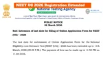 NEET UG 2026 Registration Extended – Apply by March 11 at neet.nta.nic.in; Check New Deadline