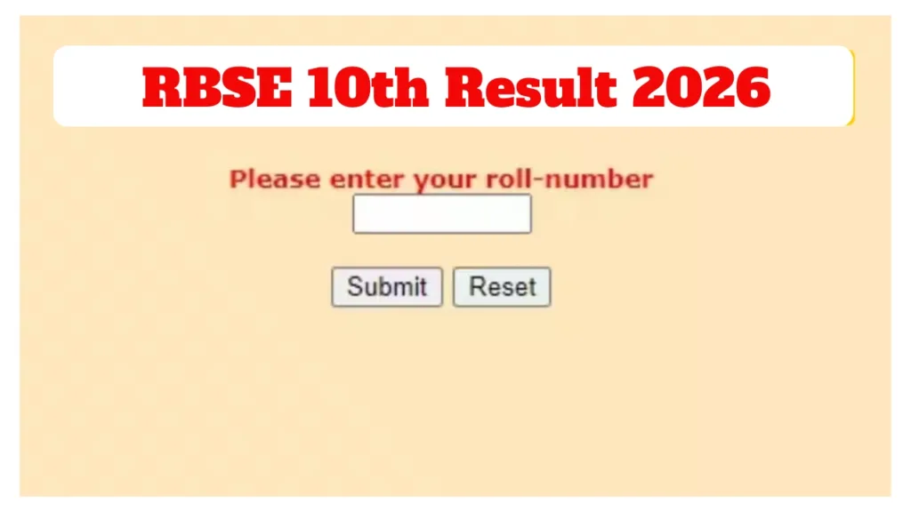 Rajasthan Board Result 2026 – How to Check Class 10th Score via Mobile, Direct Link Here