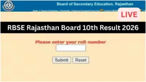 RBSE 10th Result 2026
