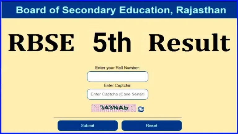 Check Rajasthan Board 5th Result 2026 Direct Link, Know Update