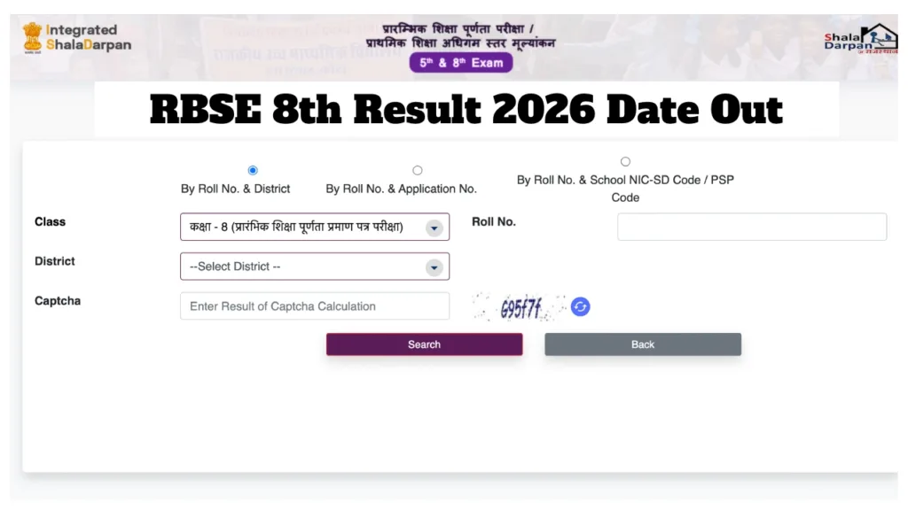 Rajasthan Board 8th Result Date 2026 Declared – How to Check Score Via rajpsp.nic.in