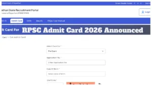RPSC Admit Card 2026 Announced – Download Hall Ticket for March 22-23 Exam at rpsc.rajasthan.gov.in
