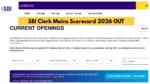 SBI Clerk Mains Scorecard 2026 Announced – How to Download Junior Associate Marks at sbi.co.in? Direct Link Here