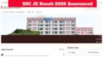SSC JE Result 2026 Announced at ssc.gov.in, Check Cut-off Marks & Selection List