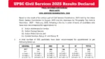 UPSC Civil Services 2025 Results Declared: Check Toppers List and Category-wise Cut-off at upsc.gov.in