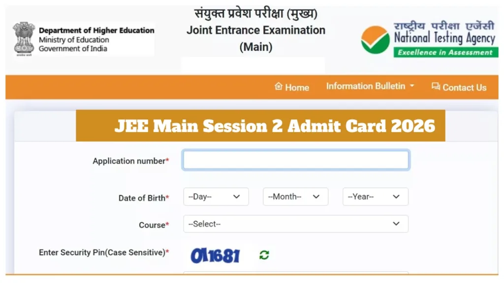 JEE Main 2026 – How to Download Session 2 Admit Card 2026 at jeemain.nta.nic.in, Here Simple Steps
