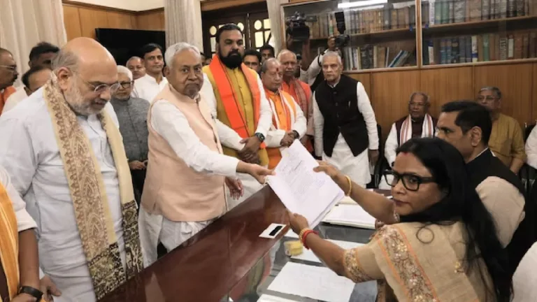 Nitish Kumar Files Nomination for Rajya Sabha Seat, Amit Shah Attends Event