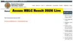 Assam HSLC Result 2026 Live